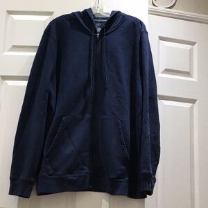 Tek Gear Navy  Men’s Hoodie Sides Pockets Full Zip , Sweat Shirt  Size XXL